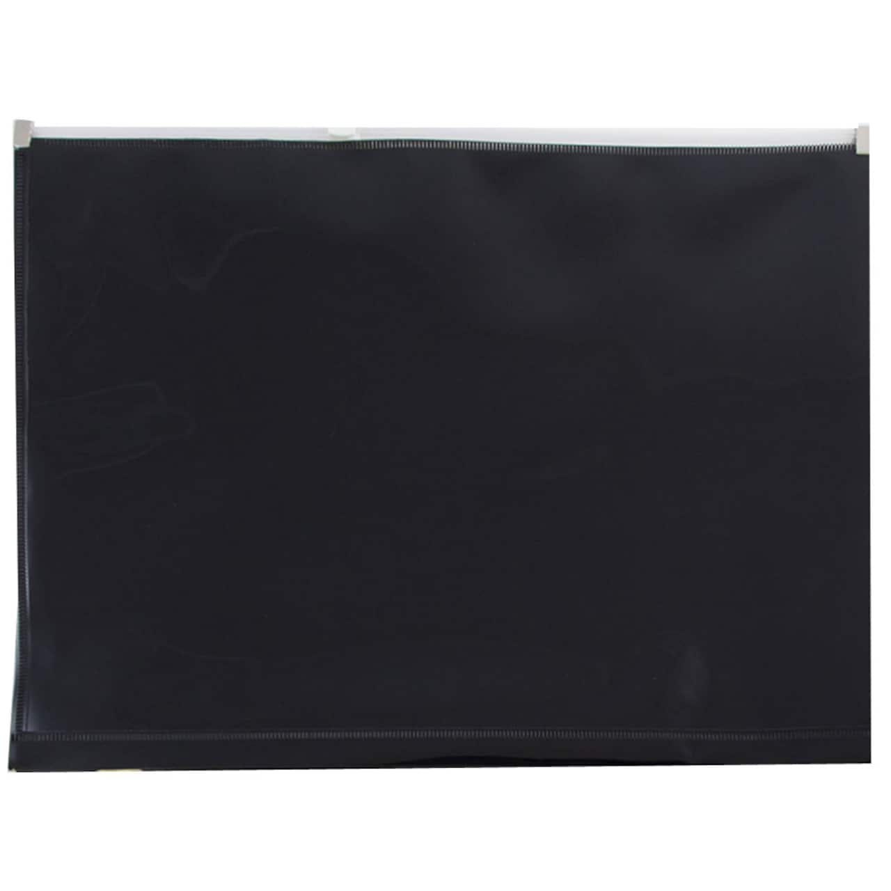 JAM Paper 9.75" x 13" Zip Closure Letter Booklet Plastic Envelopes, 12ct.